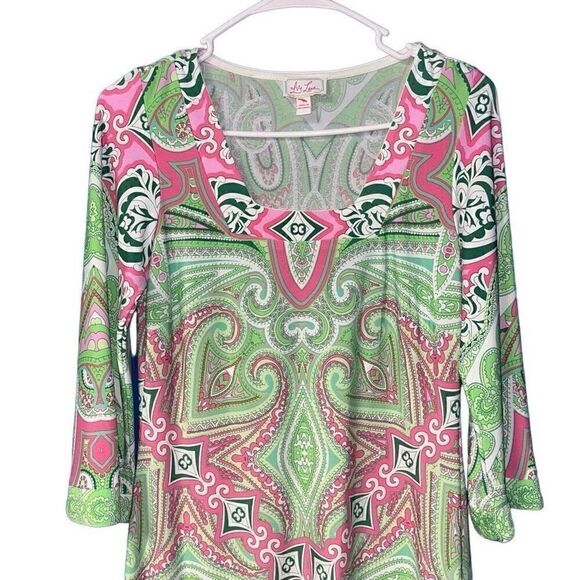 Ivy‎ Lane pink & green sheath dress small - Picture 4 of 6